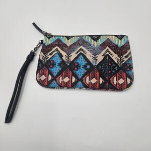 The Sak Chevron Credit Card Charging Station Power Bank Coin Purse Happy & Free